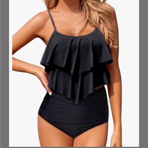 One-Piece Swimsuit For Women With Mastectomy, Black, Size 14
